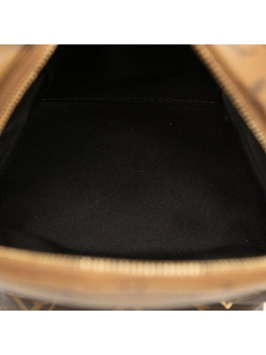 Louis Vuitton Monogram Reverse Palm Springs Backpack Mini Brown Black Leather main image 4